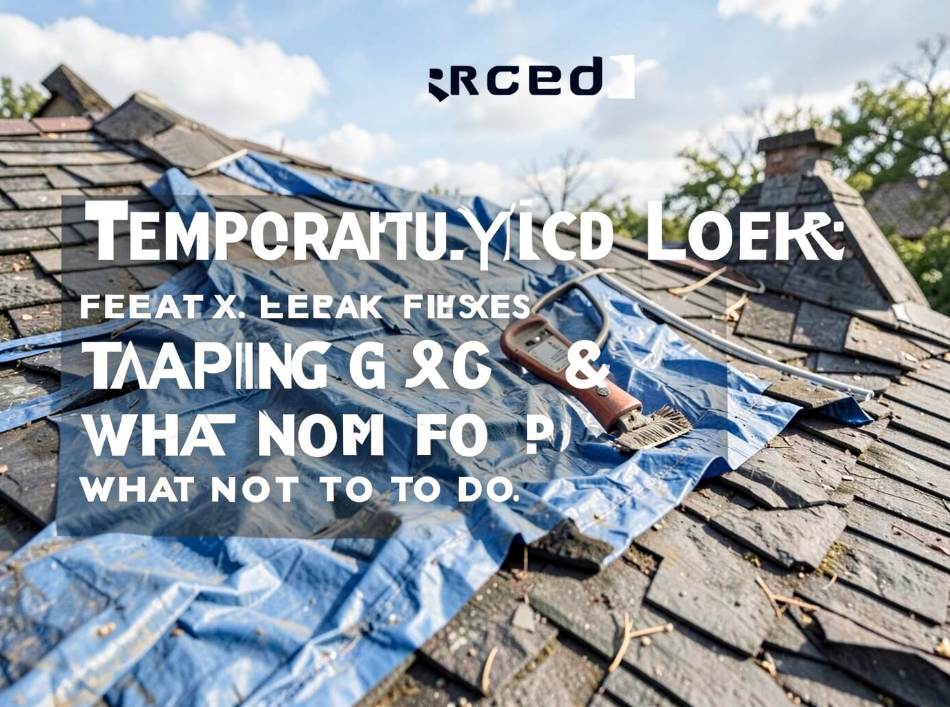 Temporary Roof Leak Fixes: Tarping & What NOT to Do